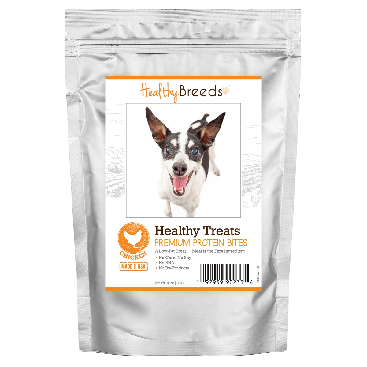 Picture of Healthy Breeds 192959902334 Rat Terrier Healthy Treats Premium Protein Bites Chicken Dog Treats&#44; 10 oz