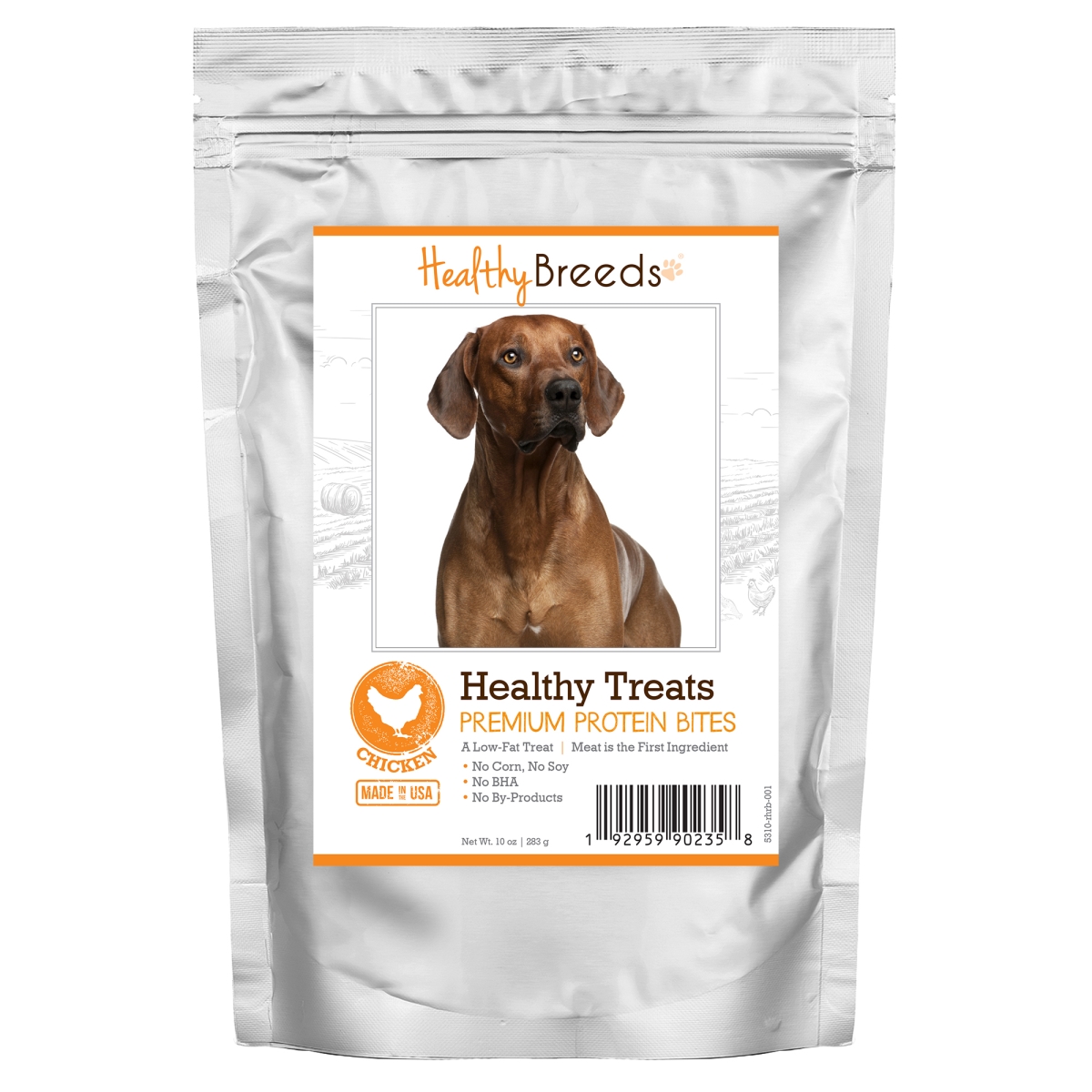 Picture of Healthy Breeds 192959902358 Rhodesian Ridgeback Healthy Treats Premium Protein Bites Chicken Dog Treats&#44; 10 oz