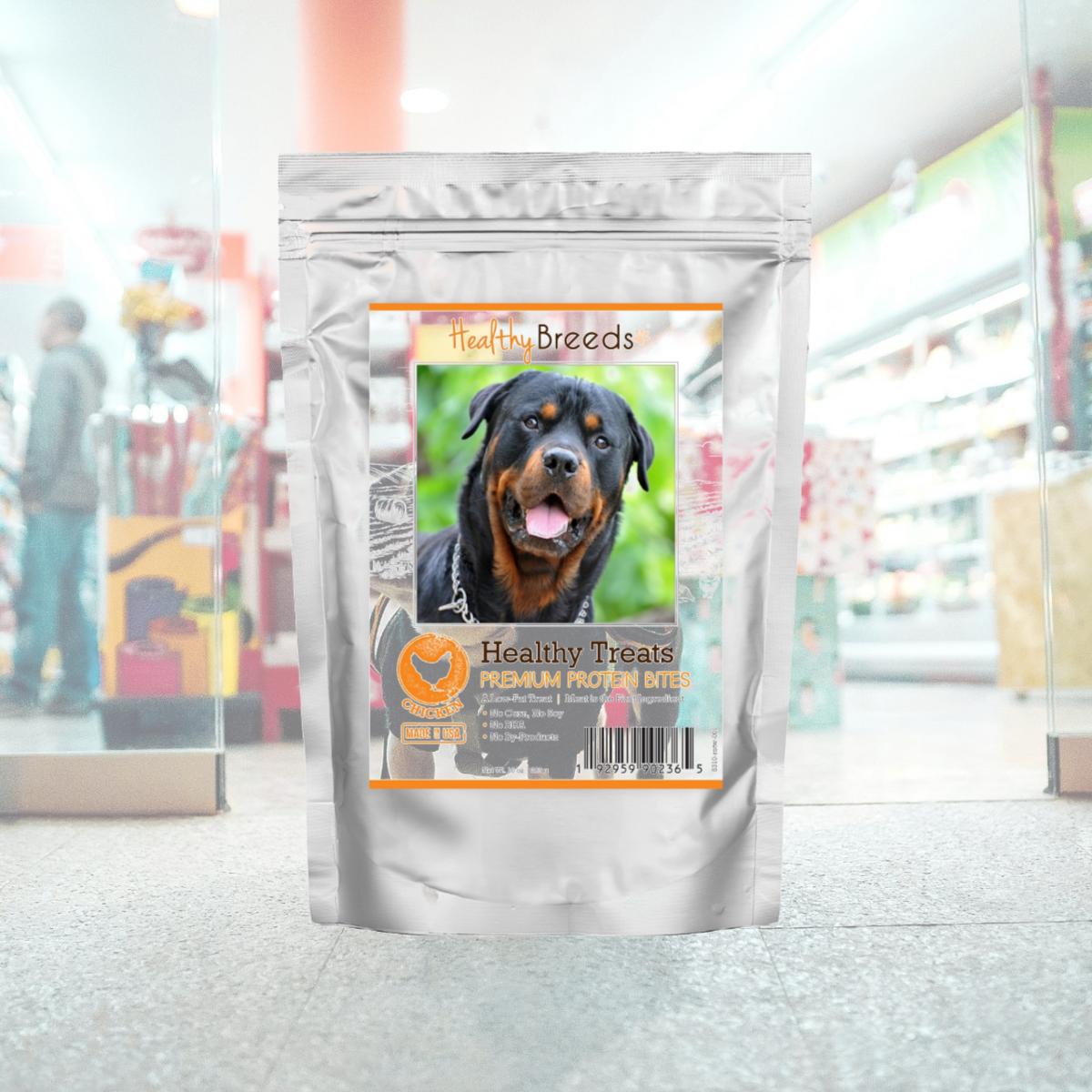 Picture of Healthy Breeds 192959902365 Rottweiler Healthy Treats Premium Protein Bites Chicken Dog Treats&#44; 10 oz