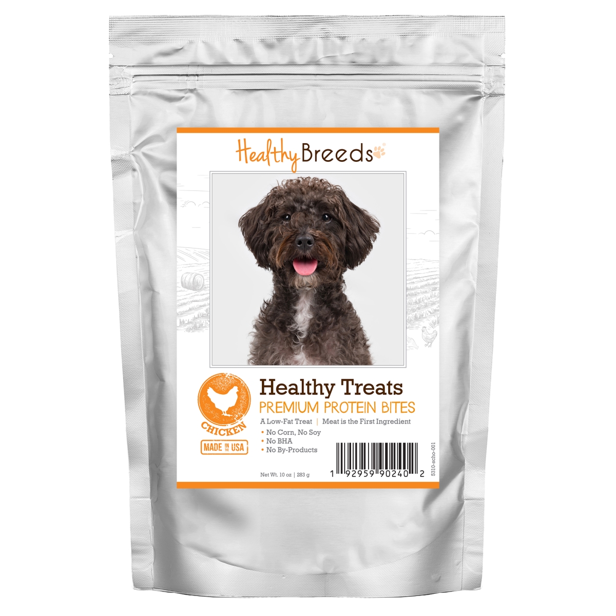 Picture of Healthy Breeds 192959902402 Schnoodle Healthy Treats Premium Protein Bites Chicken Dog Treats&#44; 10 oz