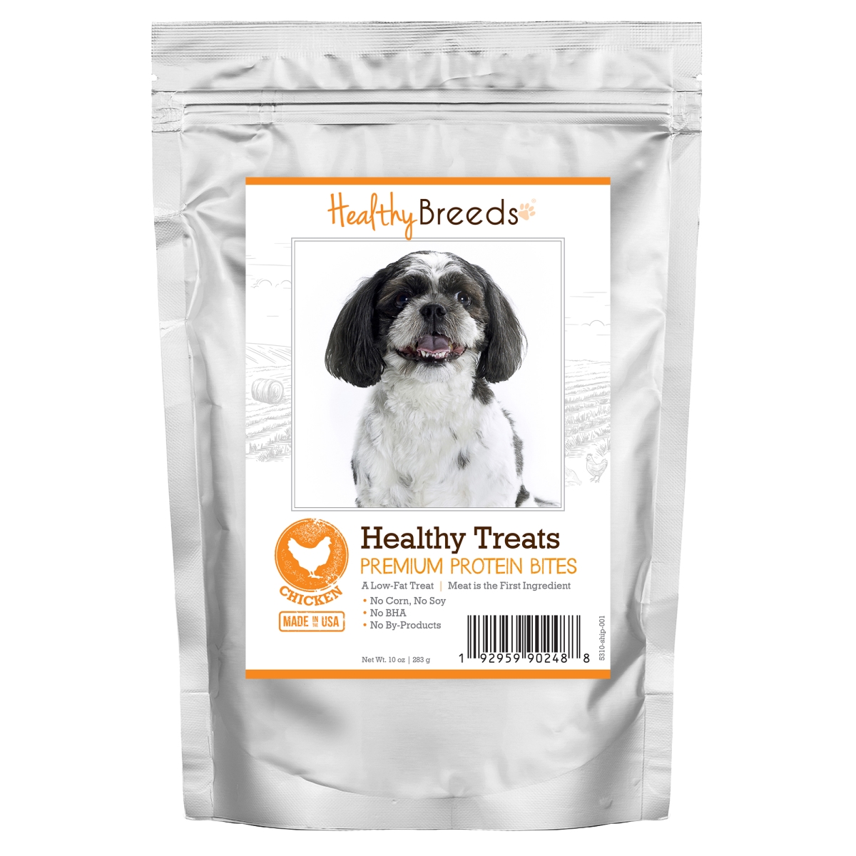 Picture of Healthy Breeds 192959902488 Shih-Poo Healthy Treats Premium Protein Bites Chicken Dog Treats&#44; 10 oz