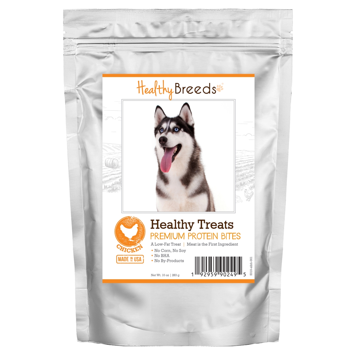 Picture of Healthy Breeds 192959902495 Siberian Husky Healthy Treats Premium Protein Bites Chicken Dog Treats&#44; 10 oz