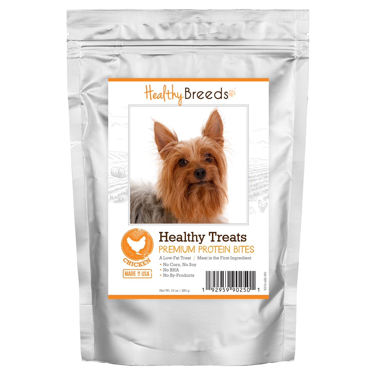Picture of Healthy Breeds 192959902501 Silky Terrier Healthy Treats Premium Protein Bites Chicken Dog Treats&#44; 10 oz