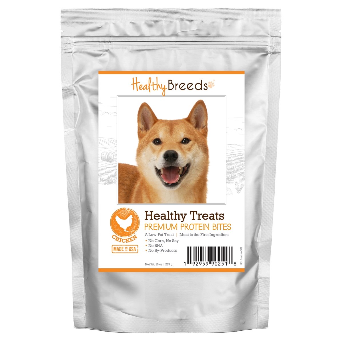Picture of Healthy Breeds 192959902518 Shiba Inu Healthy Treats Premium Protein Bites Chicken Dog Treats&#44; 10 oz