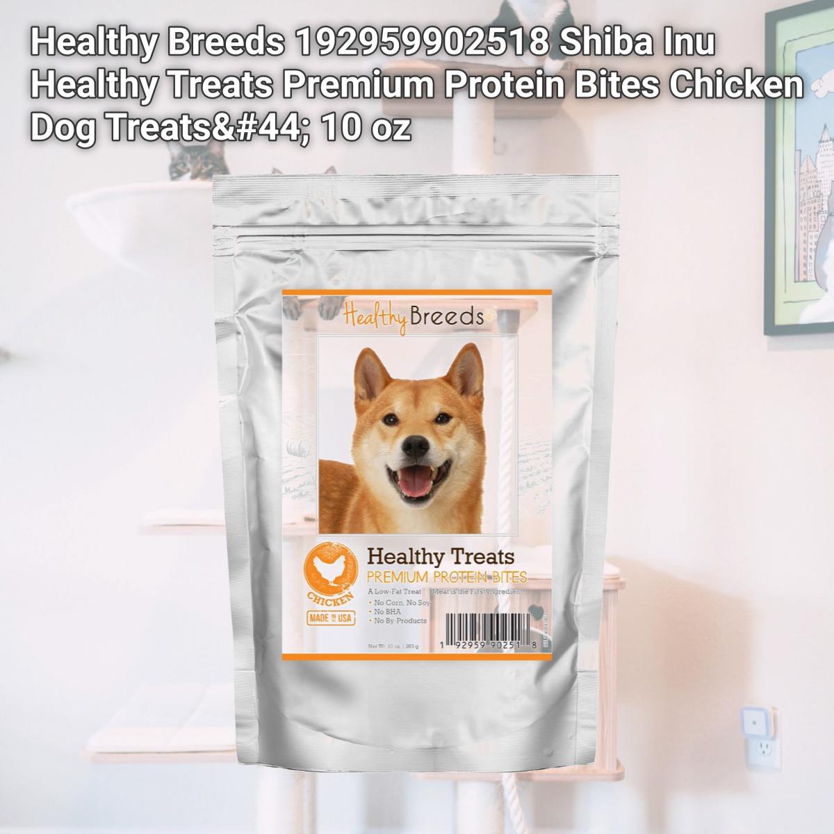 Picture of Healthy Breeds 192959902518 Shiba Inu Healthy Treats Premium Protein Bites Chicken Dog Treats&#44; 10 oz