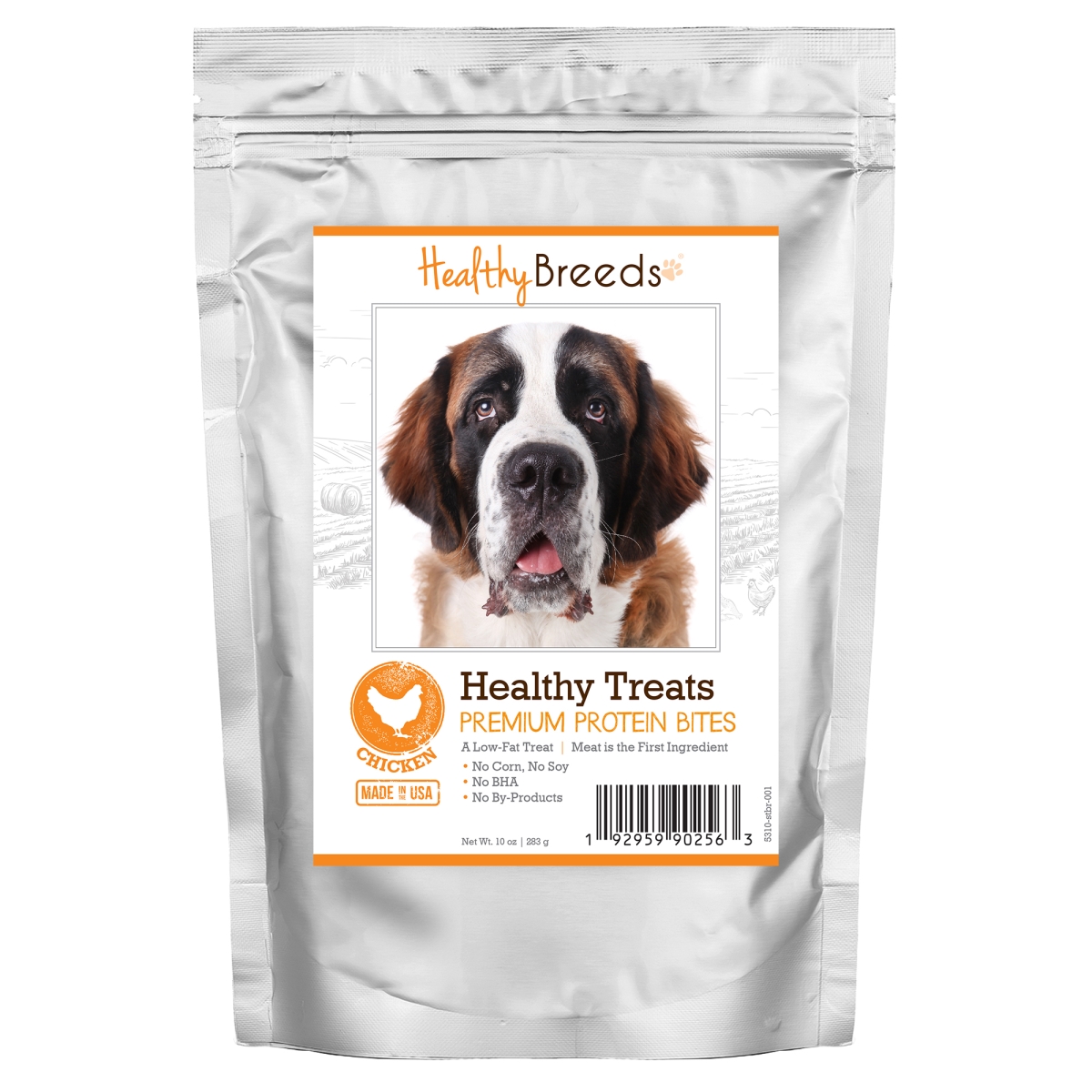 Picture of Healthy Breeds 192959902563 Saint Bernard Healthy Treats Premium Protein Bites Chicken Dog Treats&#44; 10 oz