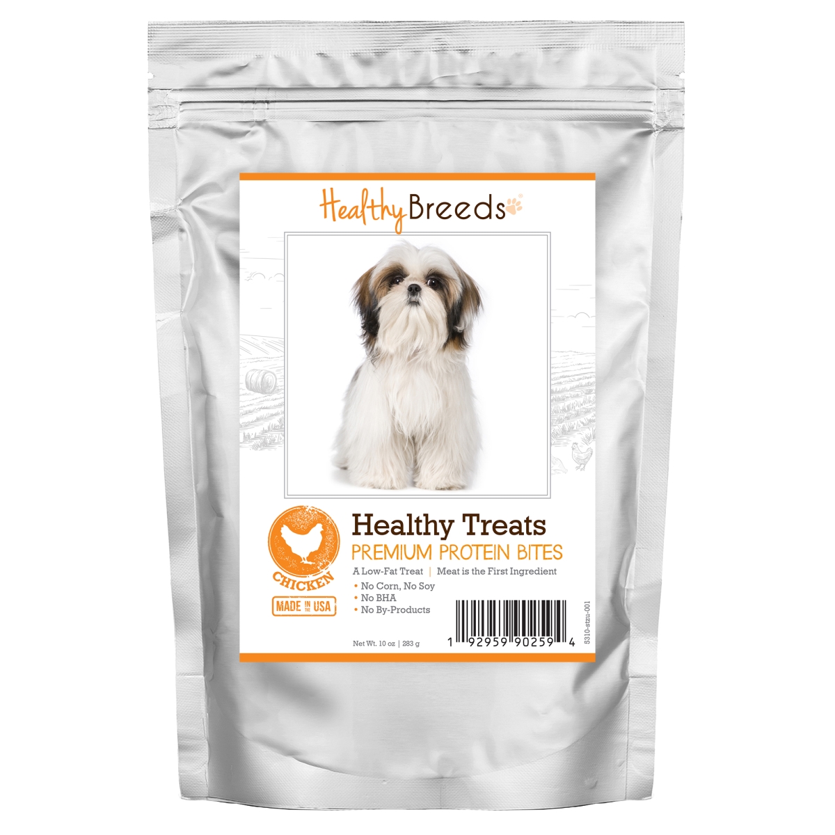 Picture of Healthy Breeds 192959902594 Shih Tzu Healthy Treats Premium Protein Bites Chicken Dog Treats&#44; 10 oz