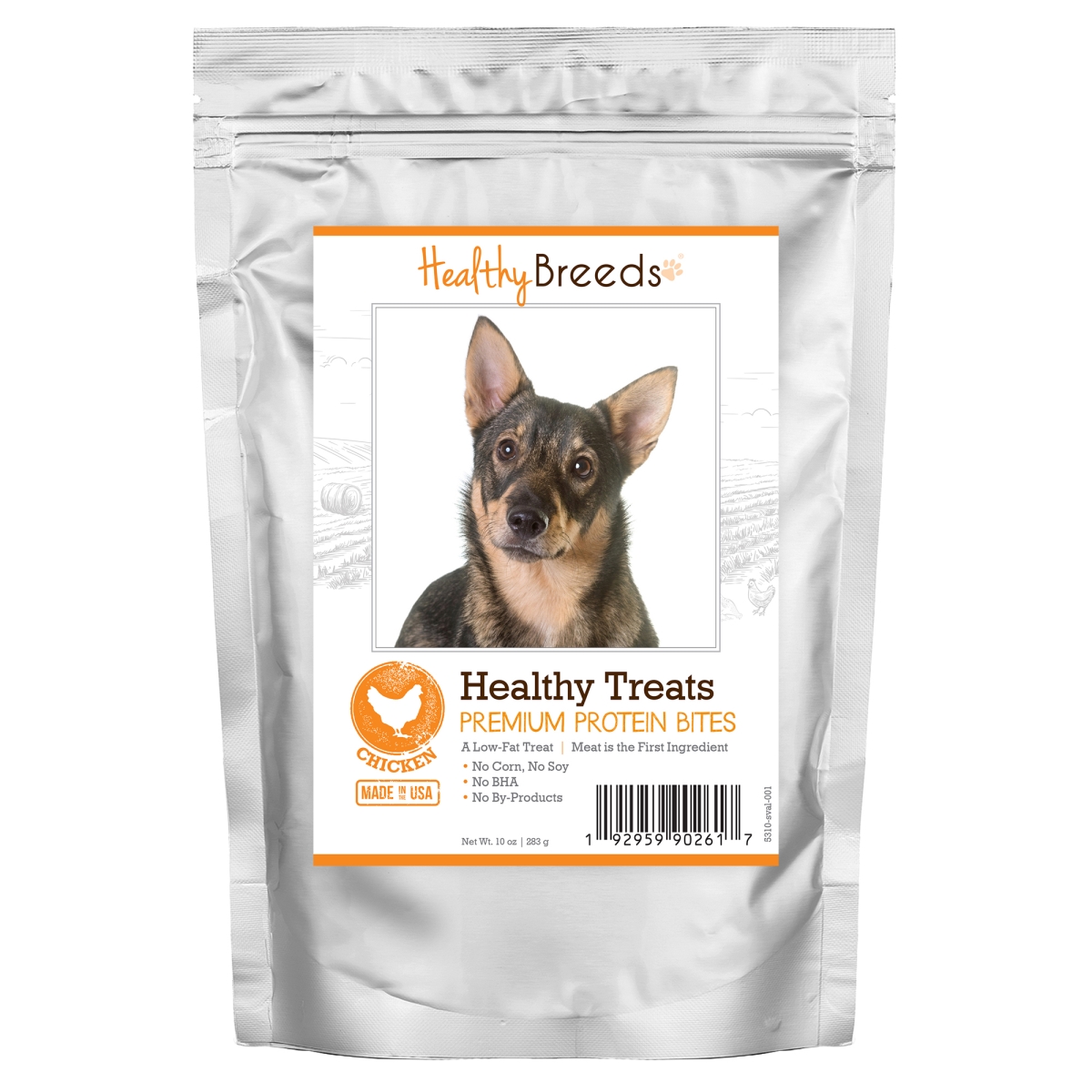 Picture of Healthy Breeds 192959902617 Swedish Vallhund Healthy Treats Premium Protein Bites Chicken Dog Treats&#44; 10 oz