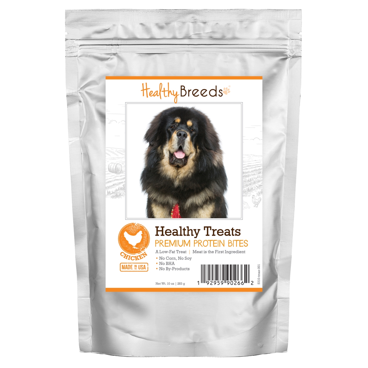 Picture of Healthy Breeds 192959902662 Tibetan Mastiff Healthy Treats Premium Protein Bites Chicken Dog Treats&#44; 10 oz