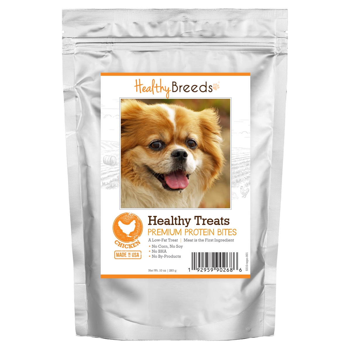 Picture of Healthy Breeds 192959902686 Tibetan Spaniel Healthy Treats Premium Protein Bites Chicken Dog Treats&#44; 10 oz