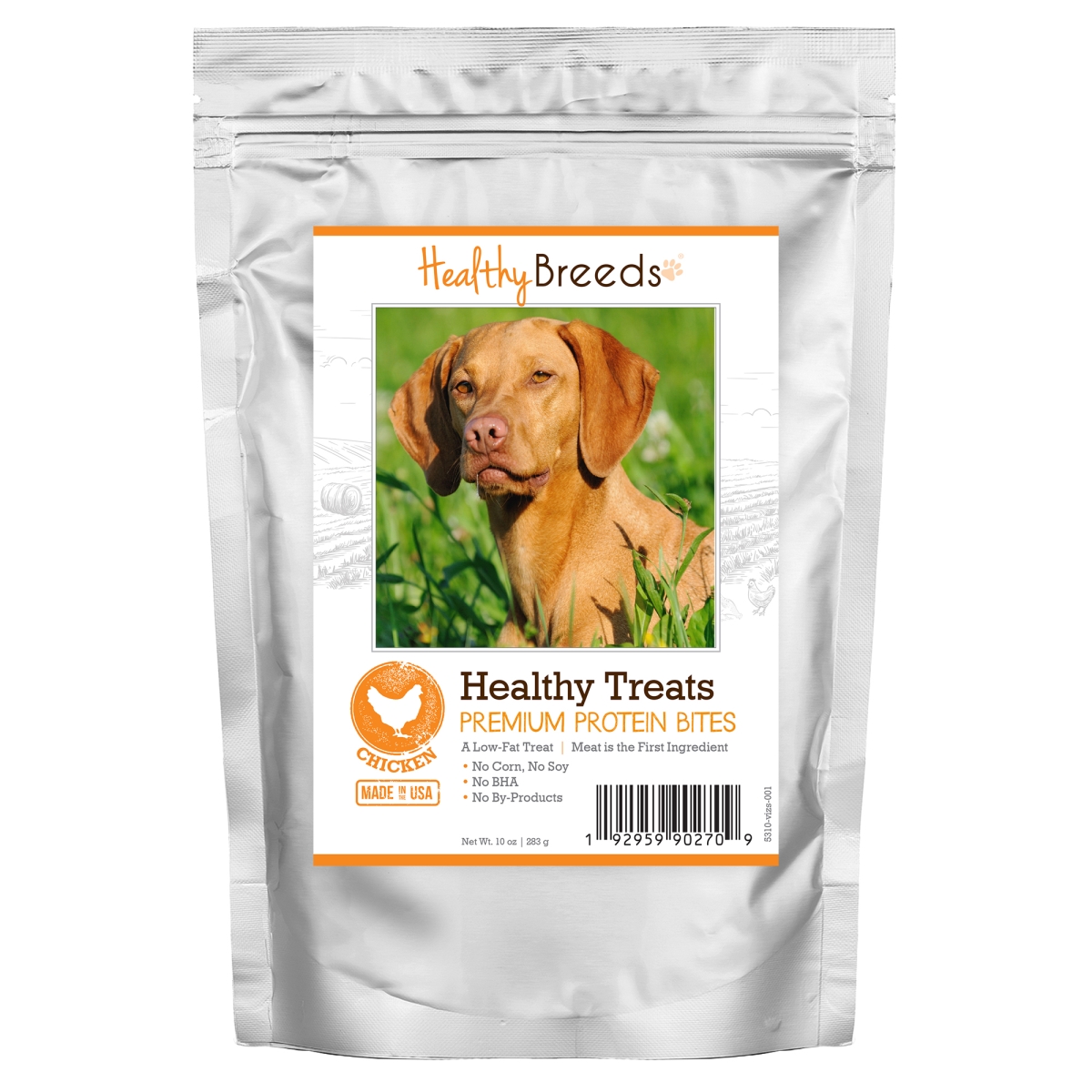 Picture of Healthy Breeds 192959902709 Vizsla Healthy Treats Premium Protein Bites Chicken Dog Treats&#44; 10 oz