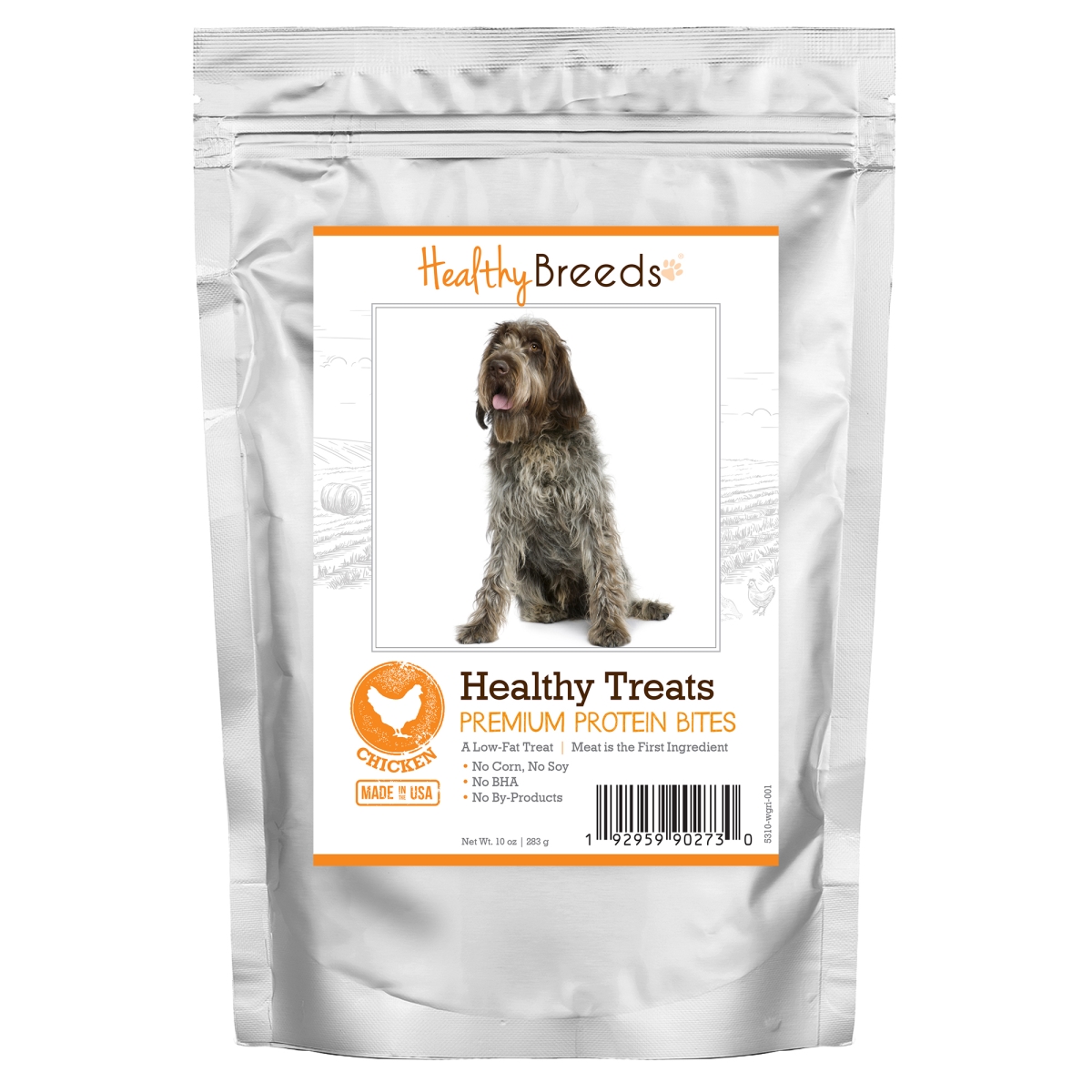 Picture of Healthy Breeds 192959902730 Wirehaired Pointing Griffon Healthy Treats Premium Protein Bites Chicken Dog Treats&#44; 10 oz