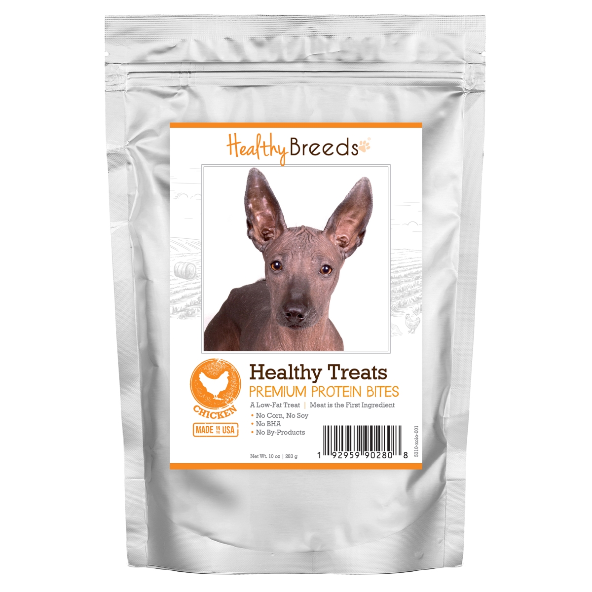 Picture of Healthy Breeds 192959902808 Xoloitzcuintli Healthy Treats Premium Protein Bites Chicken Dog Treats&#44; 10 oz