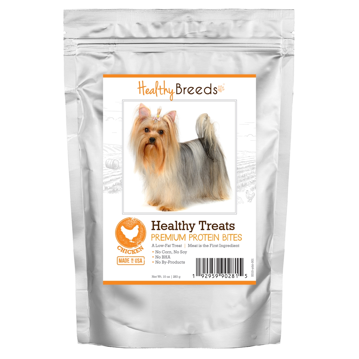 Picture of Healthy Breeds 192959902815 Yorkshire Terrier Healthy Treats Premium Protein Bites Chicken Dog Treats&#44; 10 oz