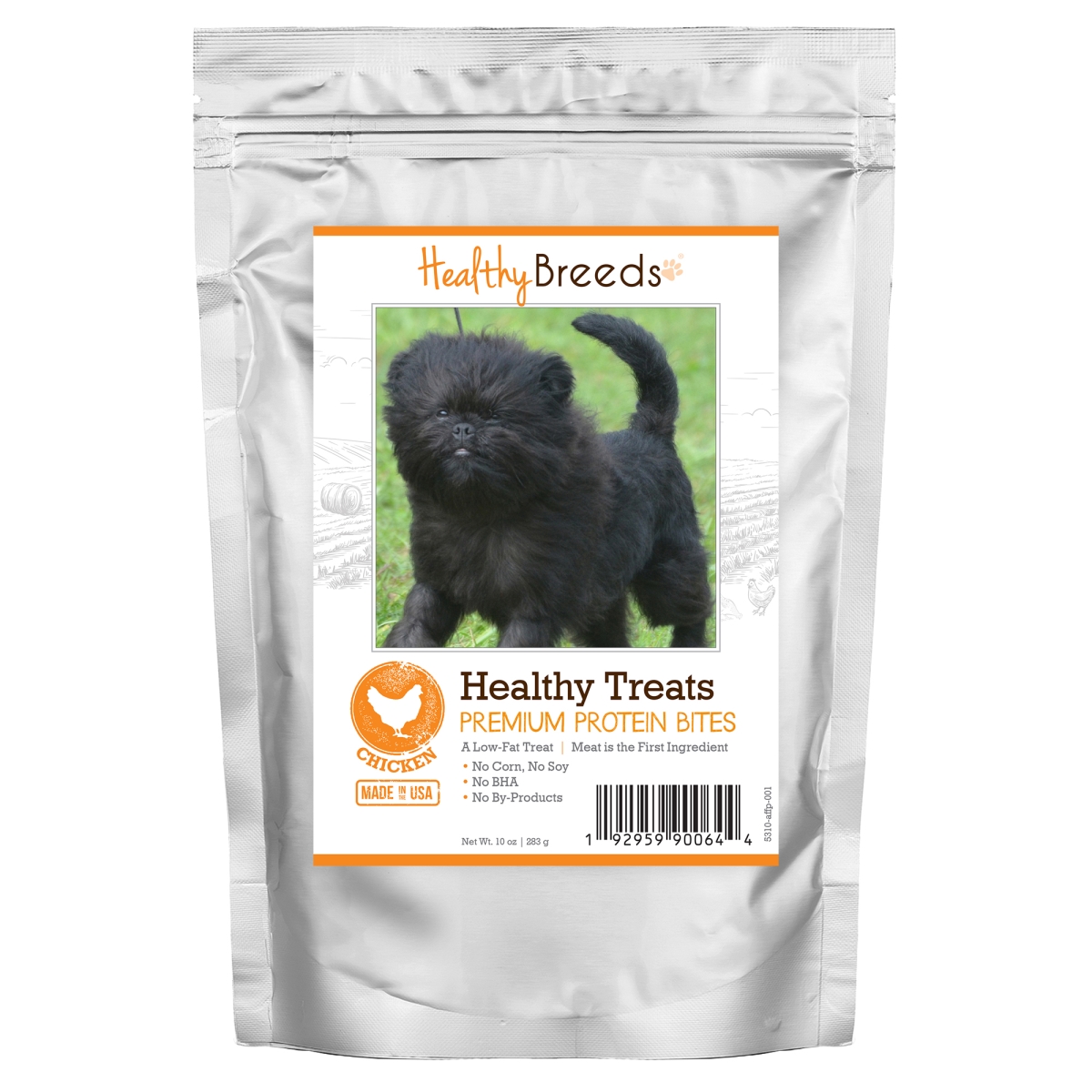 Picture of Healthy Breeds 192959900644 Affenpinscher Healthy Treats Premium Protein Bites Chicken Dog Treats&#44; 10 oz