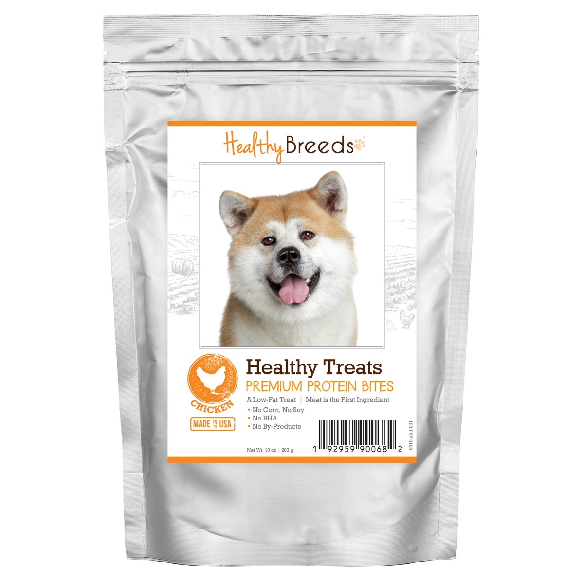 Picture of Healthy Breeds 192959900682 Akita Healthy Treats Premium Protein Bites Chicken Dog Treats&#44; 10 oz