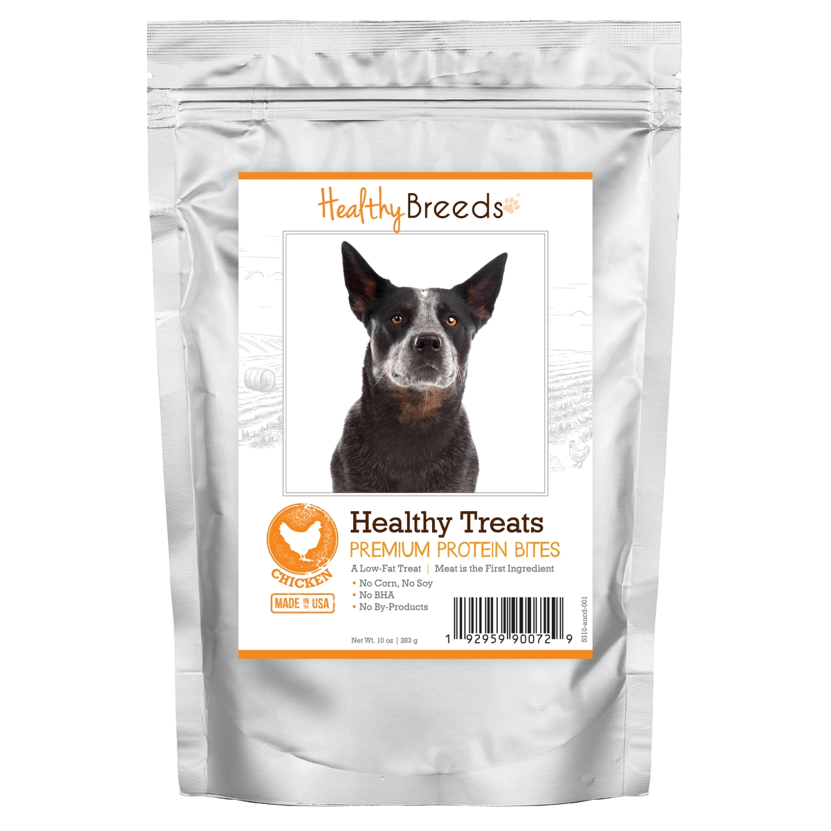 Picture of Healthy Breeds 192959900729 Australian Cattle Dog Healthy Treats Premium Protein Bites Chicken Dog Treats&#44; 10 oz