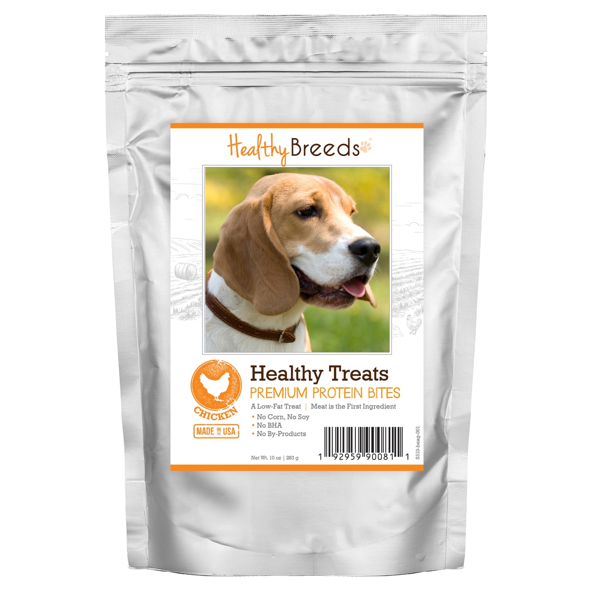 Picture of Healthy Breeds 192959900811 Beagle Healthy Treats Premium Protein Bites Chicken Dog Treats&#44; 10 oz