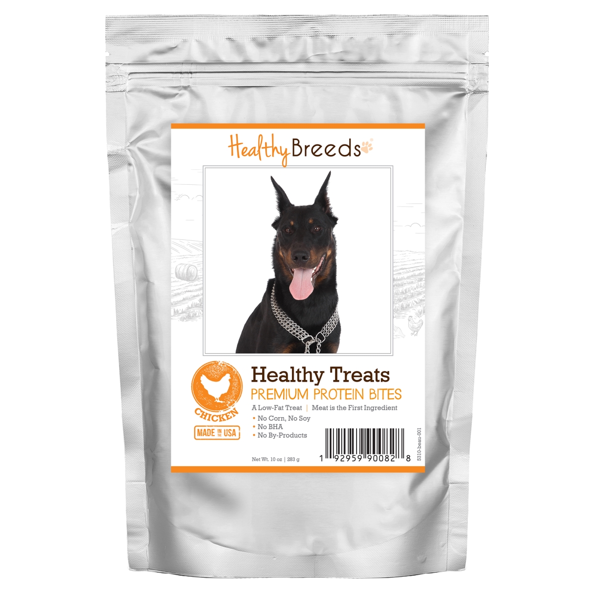 Picture of Healthy Breeds 192959900828 Beauceron Healthy Treats Premium Protein Bites Chicken Dog Treats&#44; 10 oz