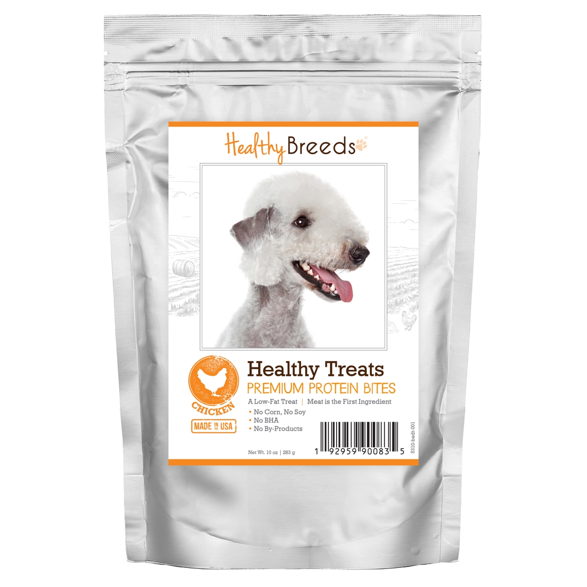 Picture of Healthy Breeds 192959900835 Bedlington Terrier Healthy Treats Premium Protein Bites Chicken Dog Treats&#44; 10 oz