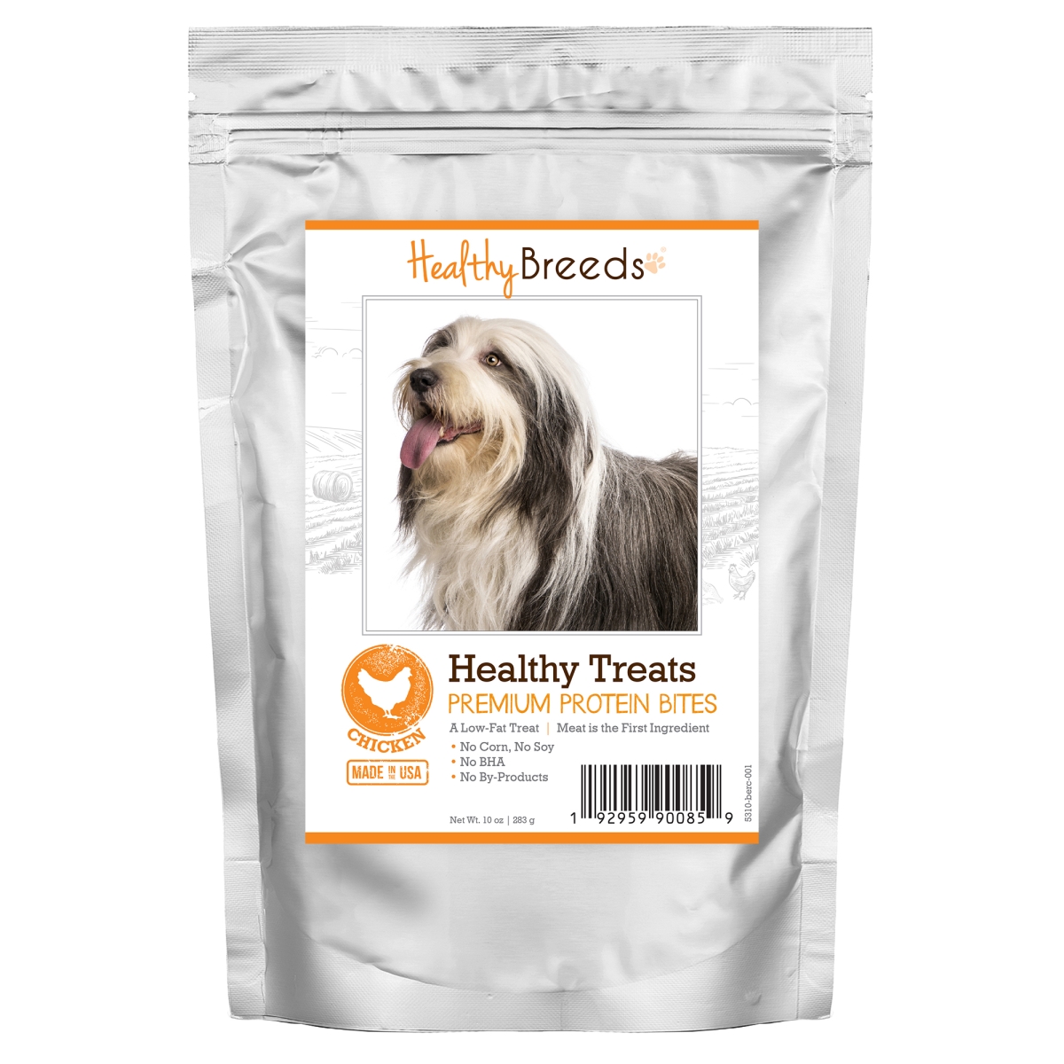 Picture of Healthy Breeds 192959900859 Bearded Collie Healthy Treats Premium Protein Bites Chicken Dog Treats&#44; 10 oz