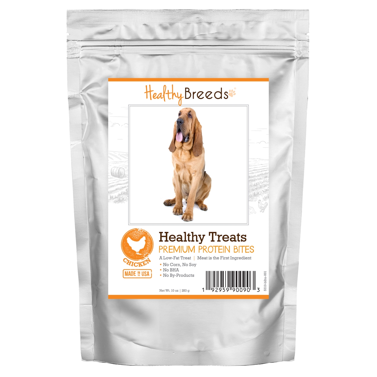 Picture of Healthy Breeds 192959900903 Bloodhound Healthy Treats Premium Protein Bites Chicken Dog Treats&#44; 10 oz