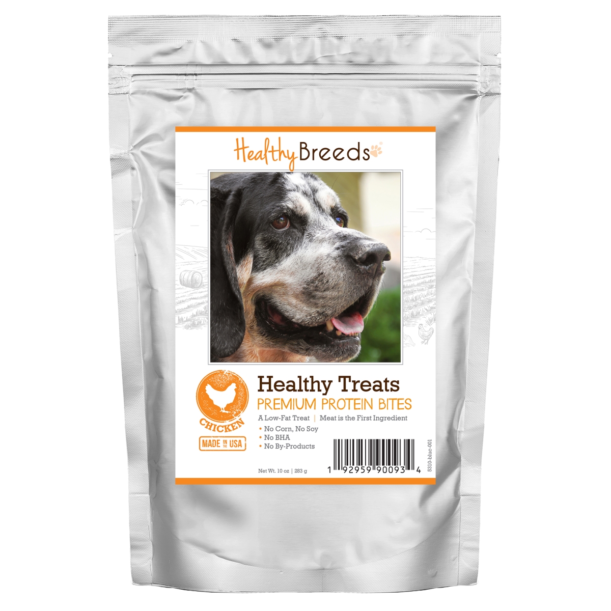 Picture of Healthy Breeds 192959900934 Bluetick Coonhound Healthy Treats Premium Protein Bites Chicken Dog Treats&#44; 10 oz