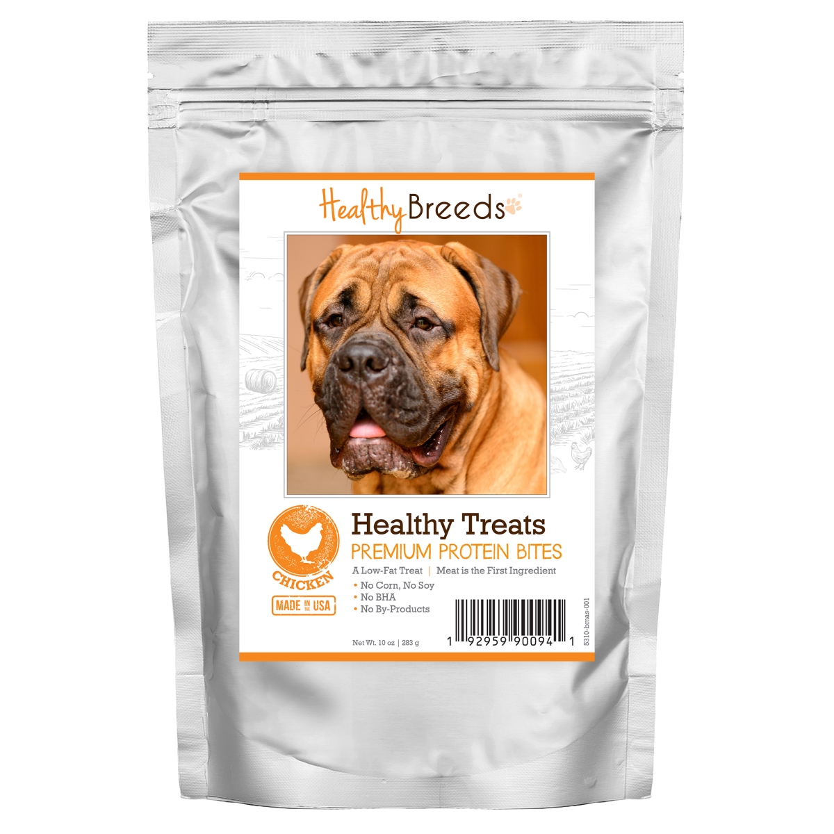 Picture of Healthy Breeds 192959900941 Bullmastiff Healthy Treats Premium Protein Bites Chicken Dog Treats&#44; 10 oz