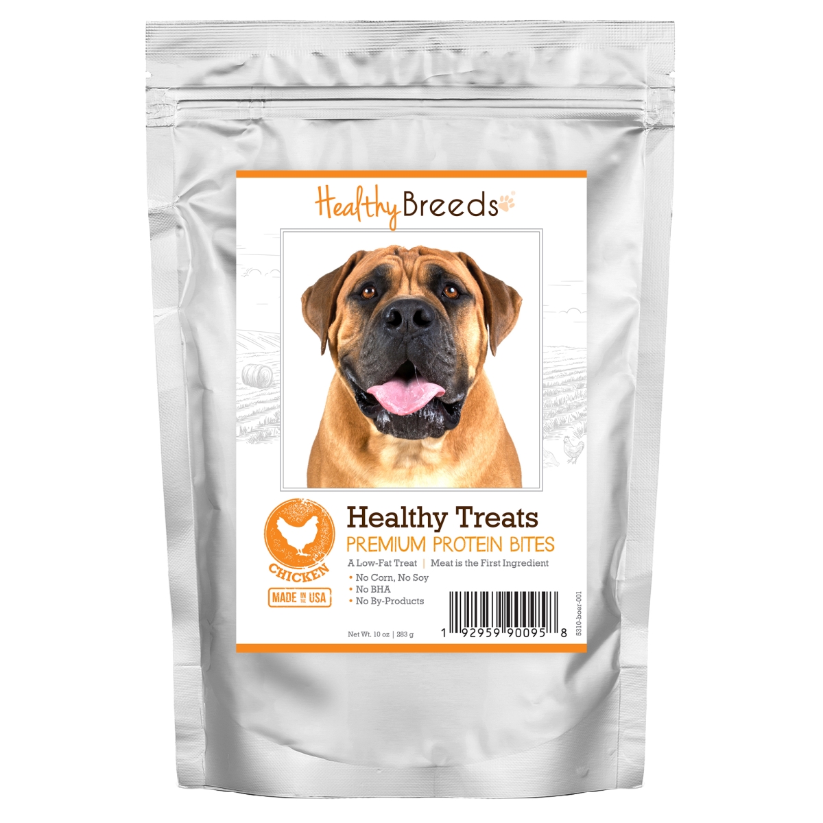 Picture of Healthy Breeds 192959900958 Boerboel Healthy Treats Premium Protein Bites Chicken Dog Treats&#44; 10 oz