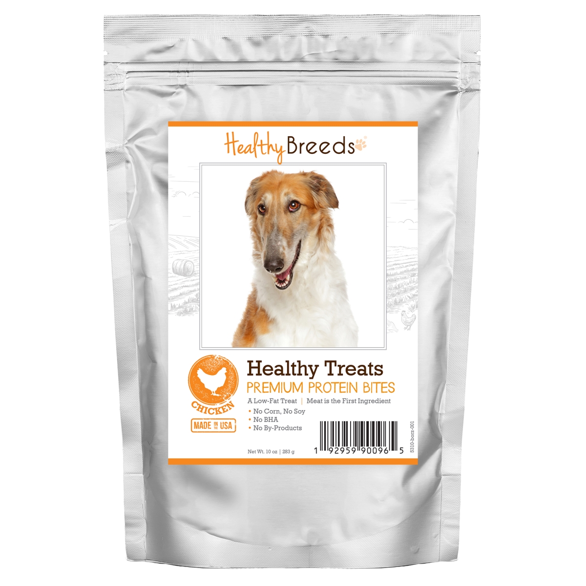 Picture of Healthy Breeds 192959900965 Borzois Healthy Treats Premium Protein Bites Chicken Dog Treats&#44; 10 oz