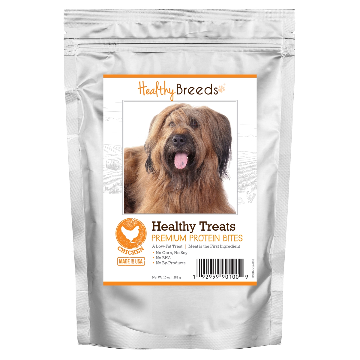 Picture of Healthy Breeds 192959901009 Briard Healthy Treats Premium Protein Bites Chicken Dog Treats&#44; 10 oz