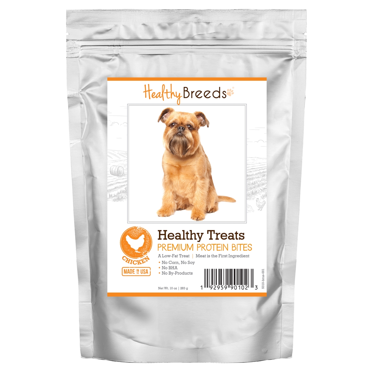 Picture of Healthy Breeds 192959901023 Brussels Griffon Healthy Treats Premium Protein Bites Chicken Dog Treats&#44; 10 oz