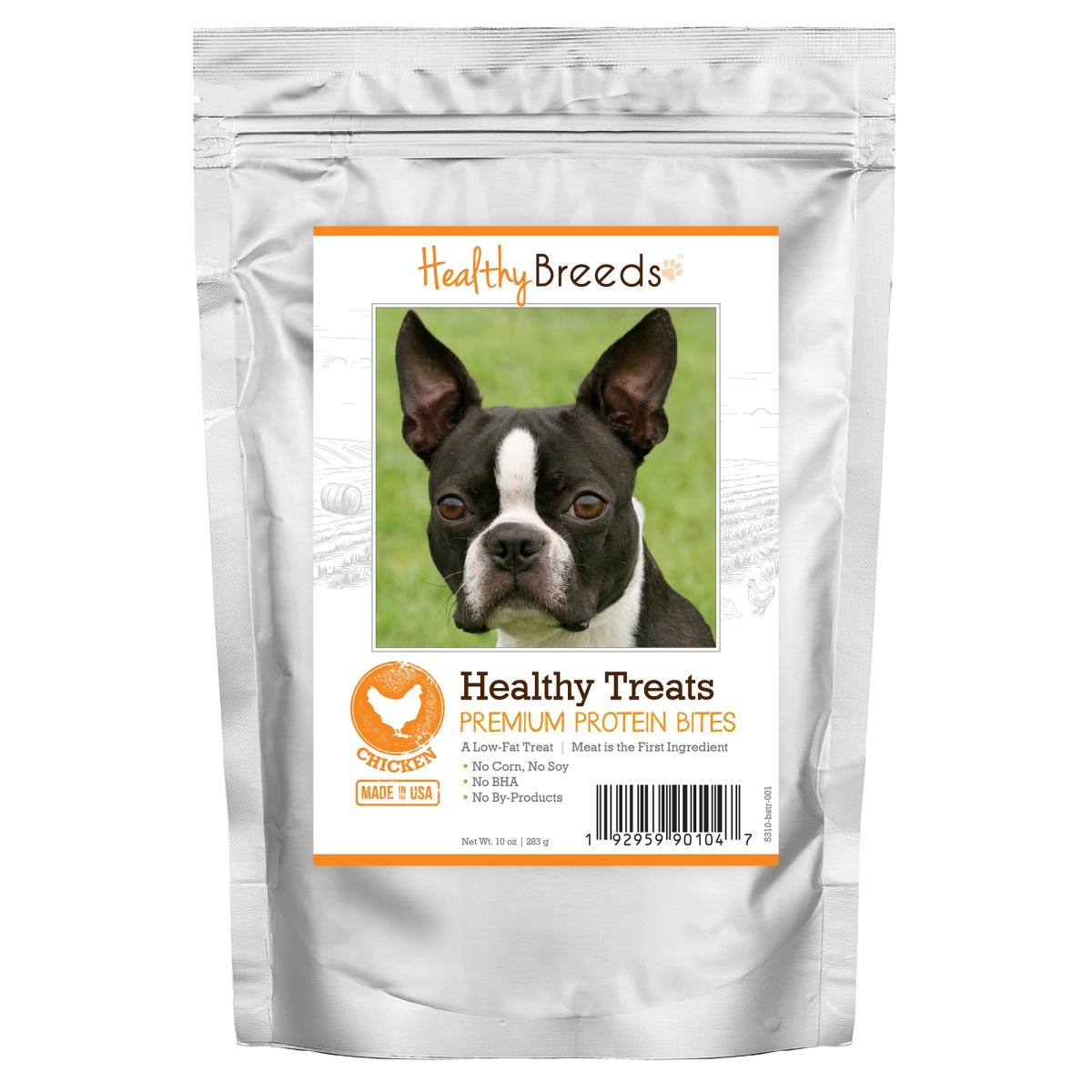 Picture of Healthy Breeds 192959901047 Boston Terrier Healthy Treats Premium Protein Bites Chicken Dog Treats&#44; 10 oz