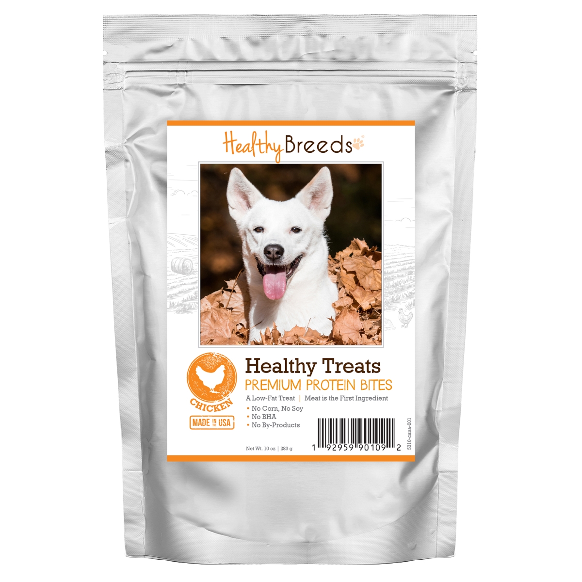 Picture of Healthy Breeds 192959901092 Canaan Dog Healthy Treats Premium Protein Bites Chicken Dog Treats&#44; 10 oz