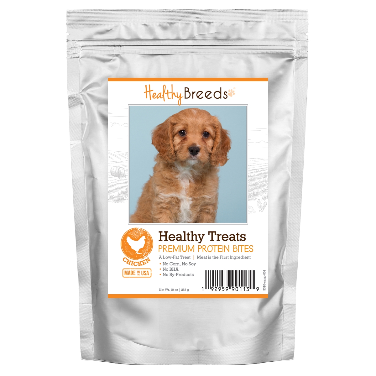Picture of Healthy Breeds 192959901139 Cavapoo Healthy Treats Premium Protein Bites Chicken Dog Treats&#44; 10 oz