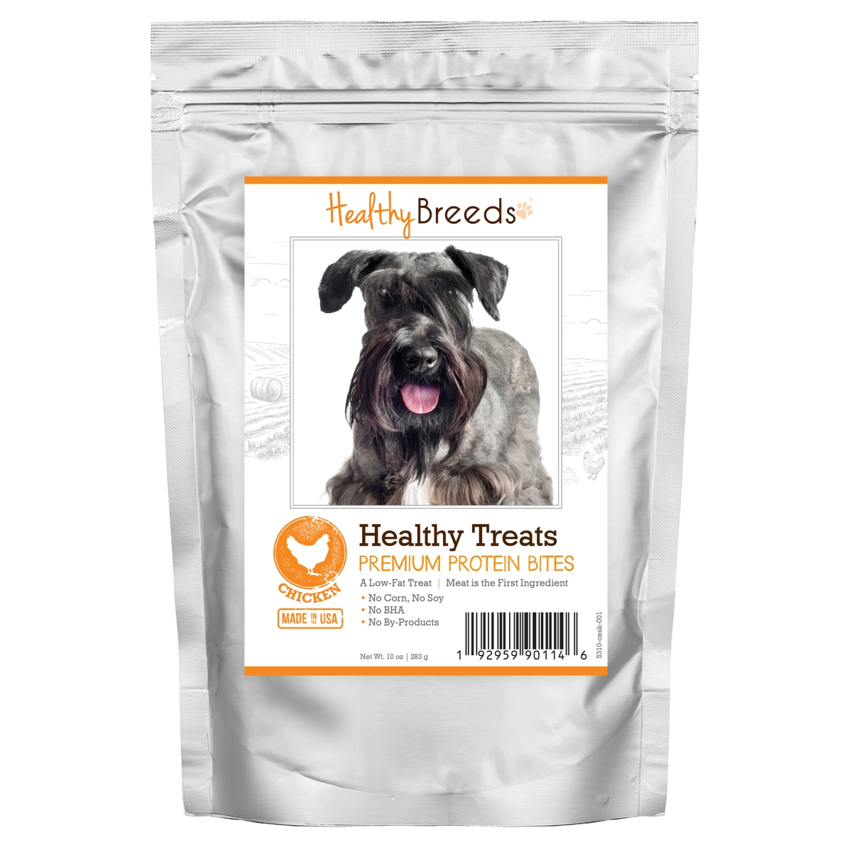 Picture of Healthy Breeds 192959901146 Cesky Terrier Healthy Treats Premium Protein Bites Chicken Dog Treats&#44; 10 oz