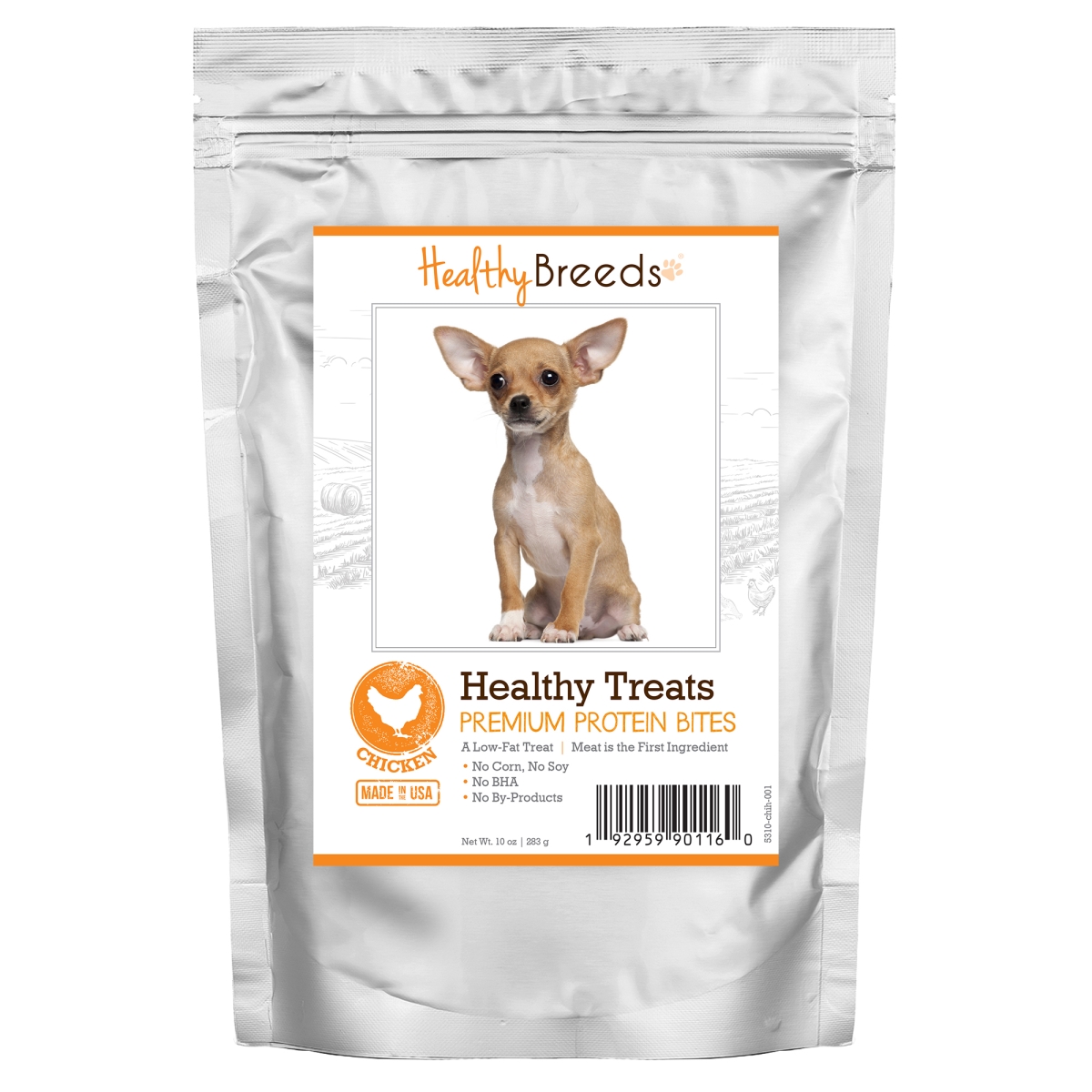 Picture of Healthy Breeds 192959901160 Chihuahua Healthy Treats Premium Protein Bites Chicken Dog Treats&#44; 10 oz