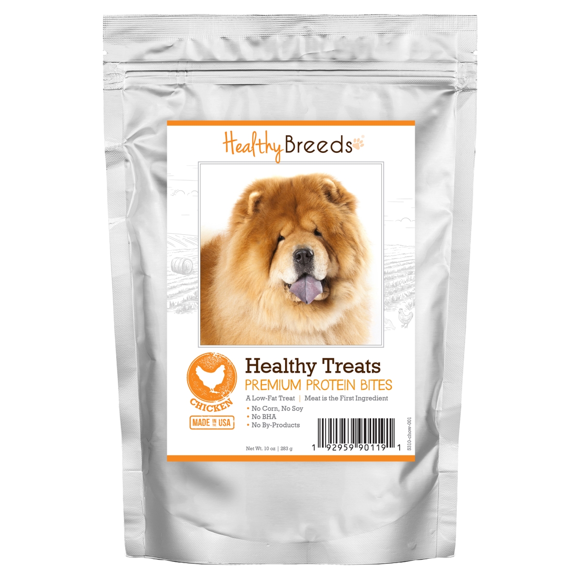 Picture of Healthy Breeds 192959901191 Chow Chow Healthy Treats Premium Protein Bites Chicken Dog Treats&#44; 10 oz