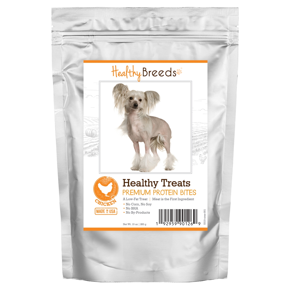 Picture of Healthy Breeds 192959901269 Chinese Crested Healthy Treats Premium Protein Bites Chicken Dog Treats&#44; 10 oz