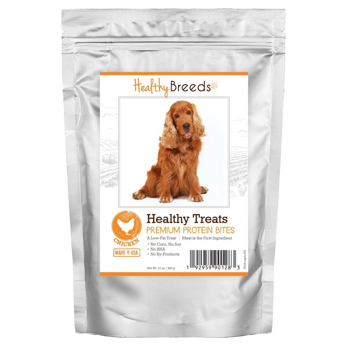 Picture of Healthy Breeds 192959901283 Cocker Spaniel Healthy Treats Premium Protein Bites Chicken Dog Treats&#44; 10 oz
