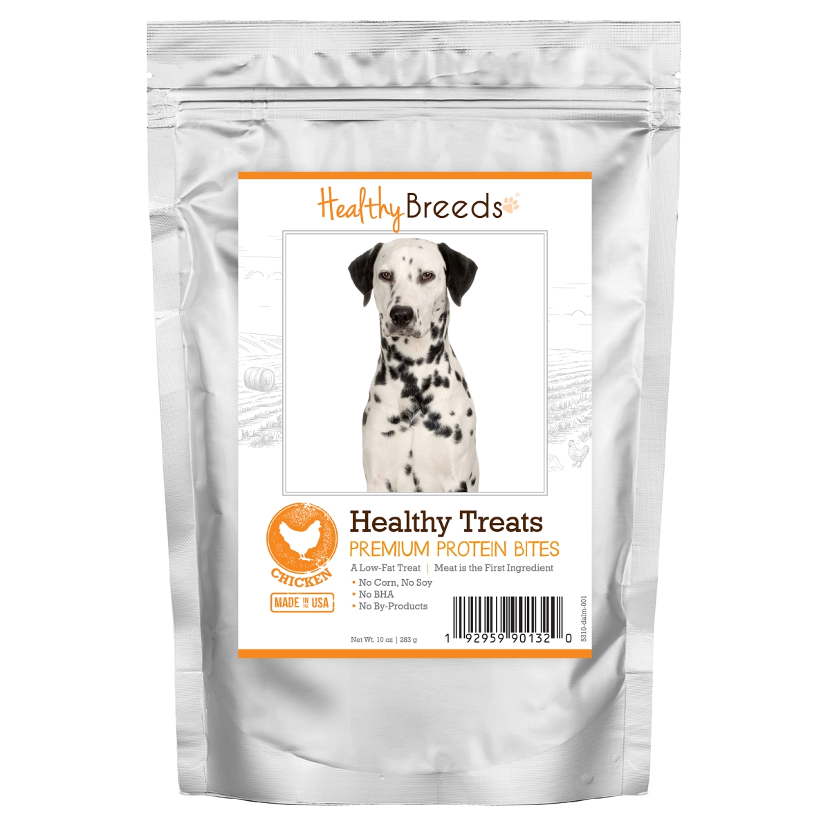 Picture of Healthy Breeds 192959901320 Dalmatian Healthy Treats Premium Protein Bites Chicken Dog Treats&#44; 10 oz