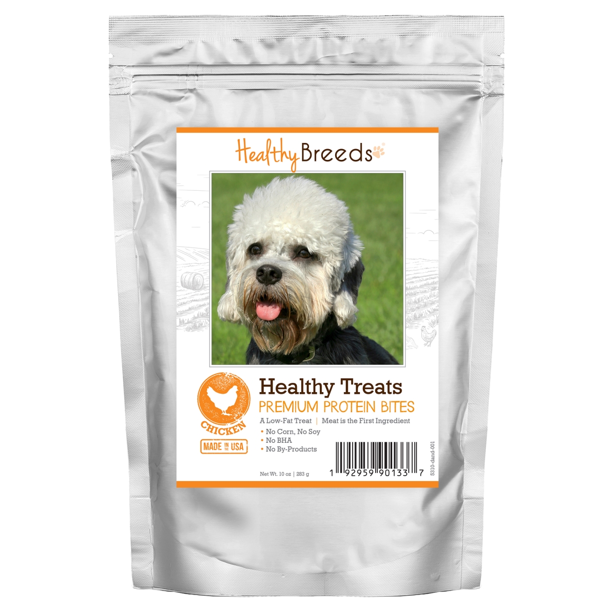 Picture of Healthy Breeds 192959901337 Dandie Dinmont Terrier Healthy Treats Premium Protein Bites Chicken Dog Treats&#44; 10 oz