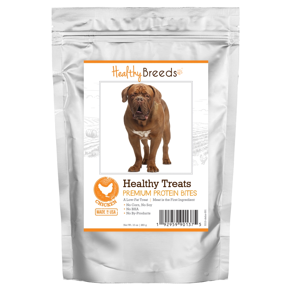 Picture of Healthy Breeds 192959901375 Dogue de Bordeaux Healthy Treats Premium Protein Bites Chicken Dog Treats&#44; 10 oz