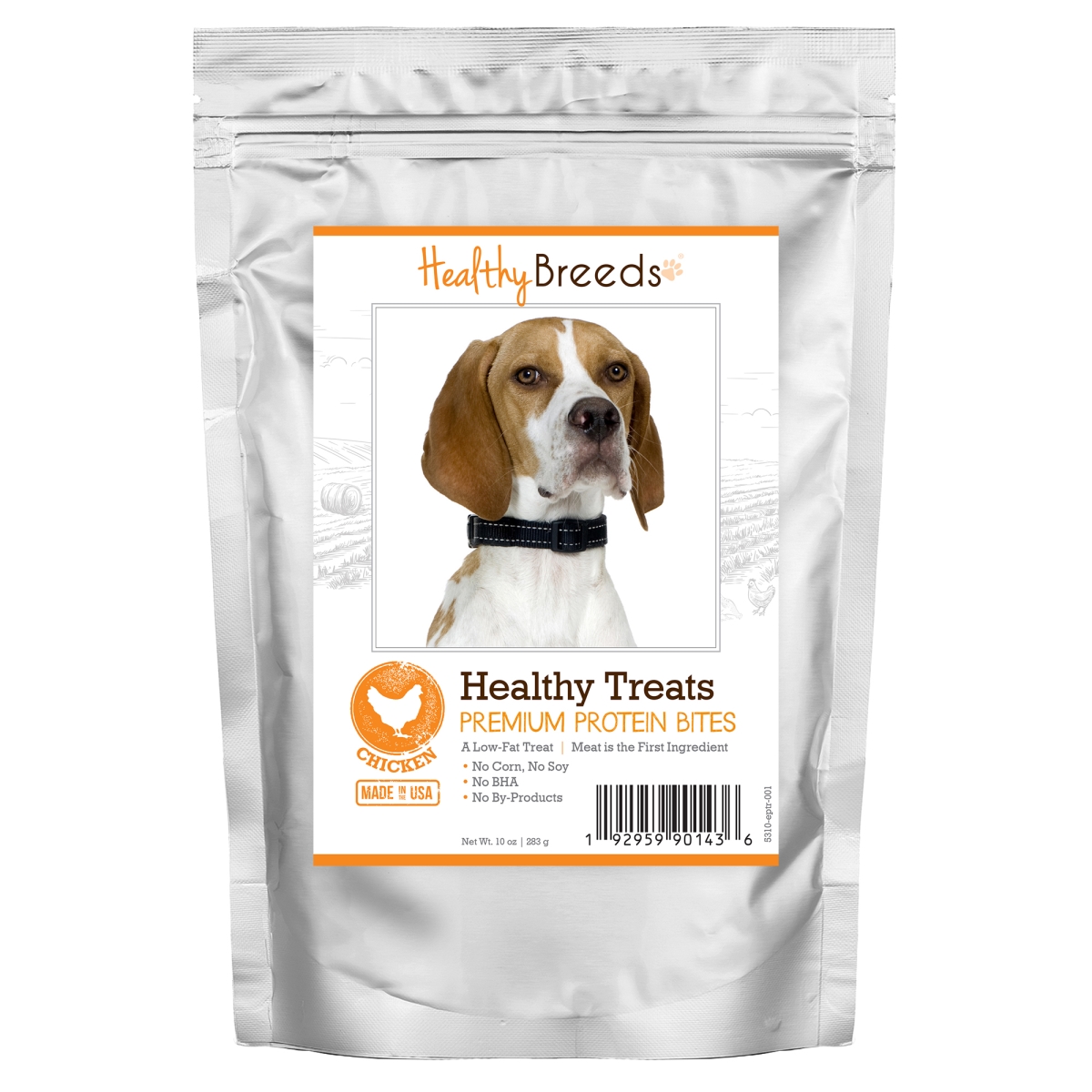 Picture of Healthy Breeds 192959901436 English Pointer Healthy Treats Premium Protein Bites Chicken Dog Treats&#44; 10 oz