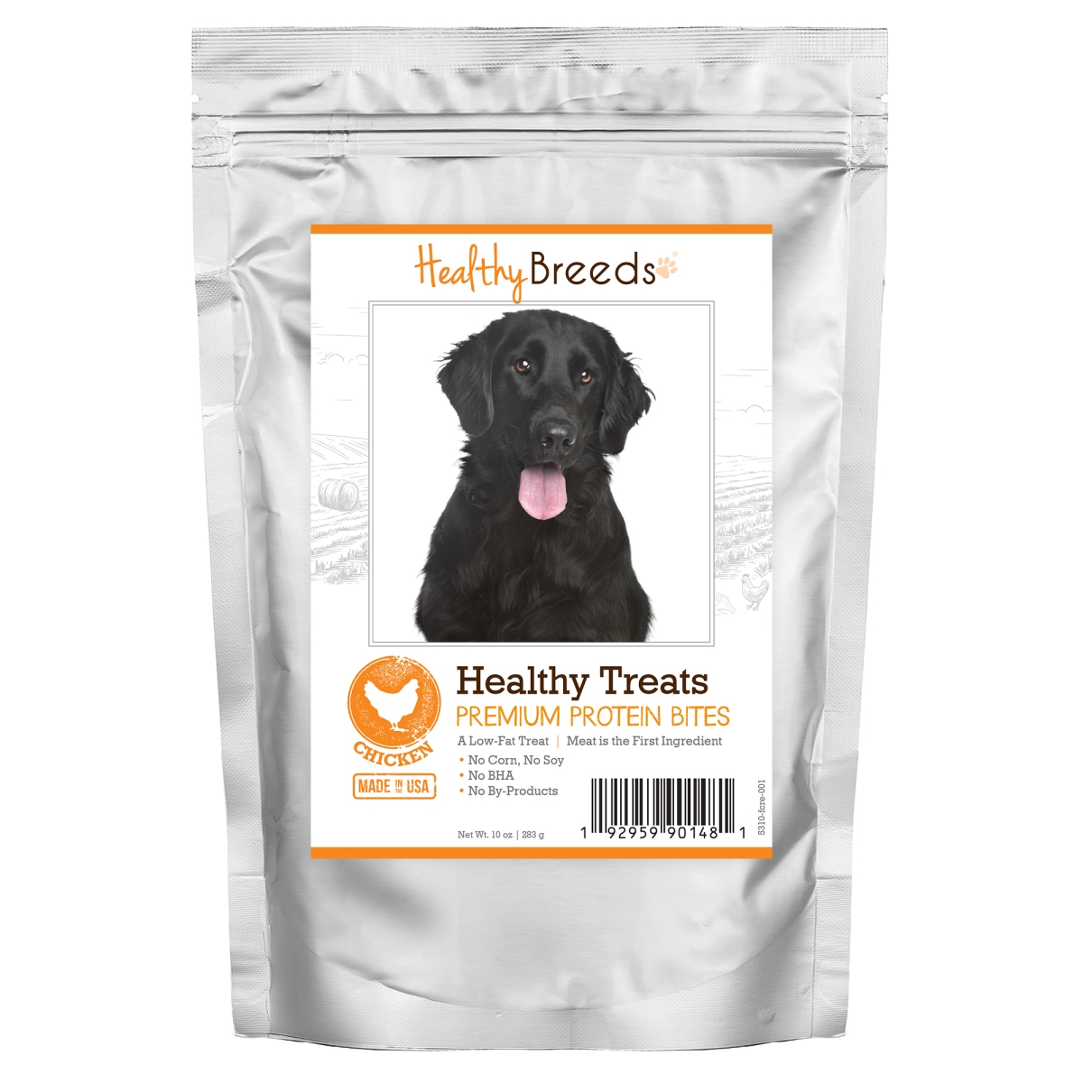 Picture of Healthy Breeds 192959901481 Flat Coated Retriever Healthy Treats Premium Protein Bites Chicken Dog Treats&#44; 10 oz