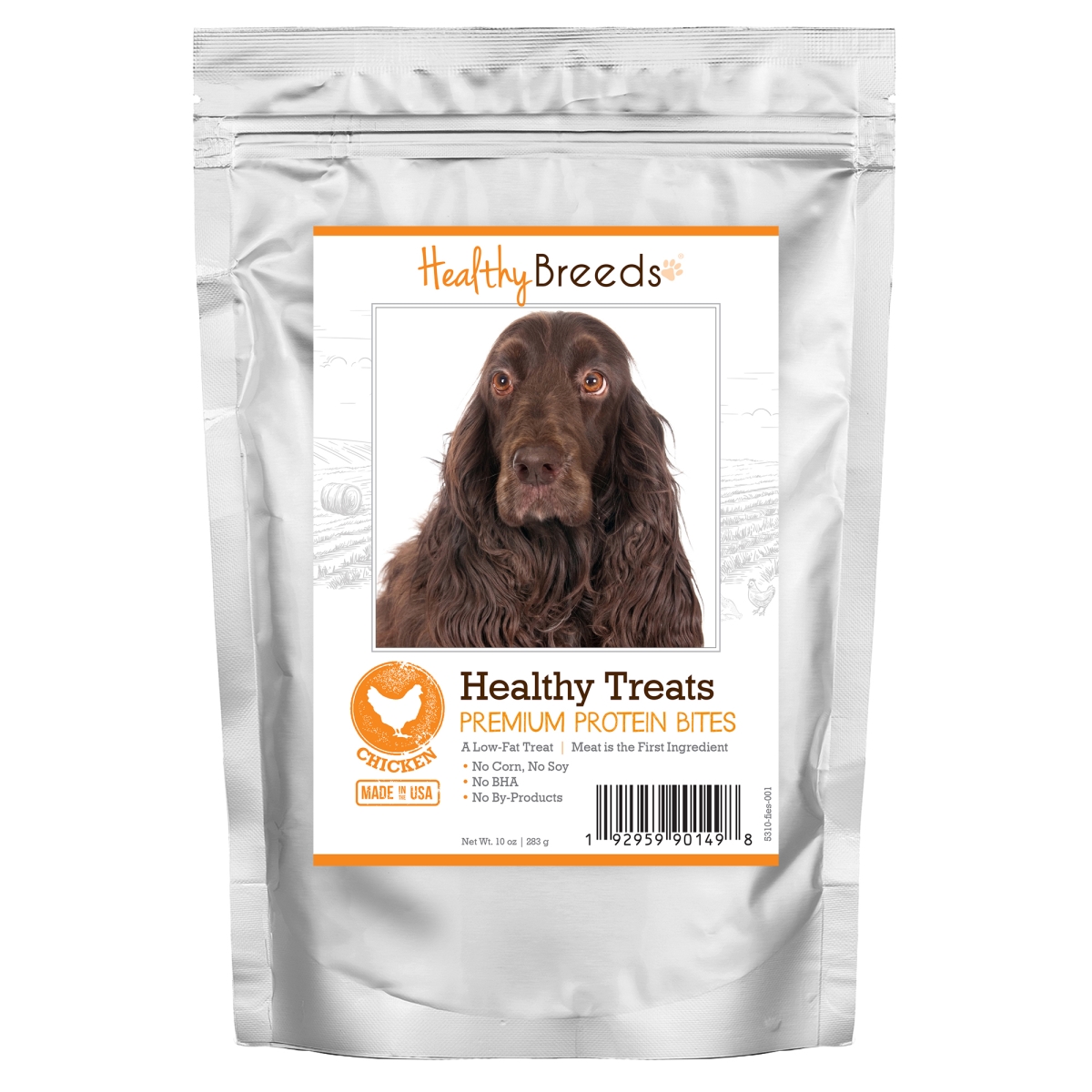 Picture of Healthy Breeds 192959901498 Field Spaniel Healthy Treats Premium Protein Bites Chicken Dog Treats&#44; 10 oz