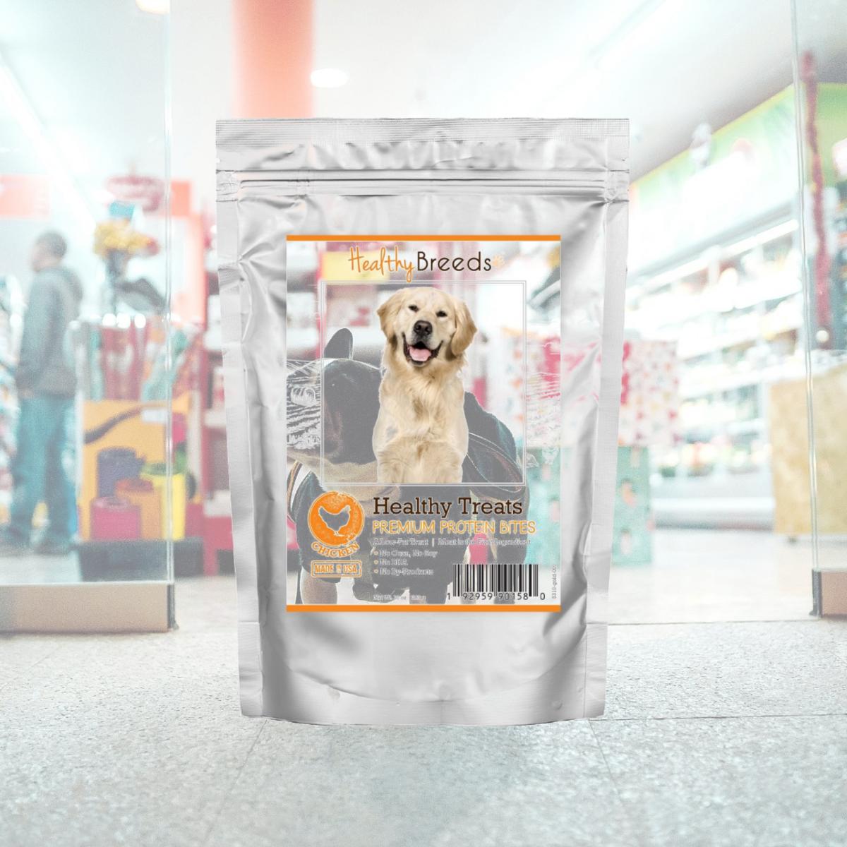Picture of Healthy Breeds 192959901580 Golden Retriever Healthy Treats Premium Protein Bites Chicken Dog Treats&#44; 10 oz