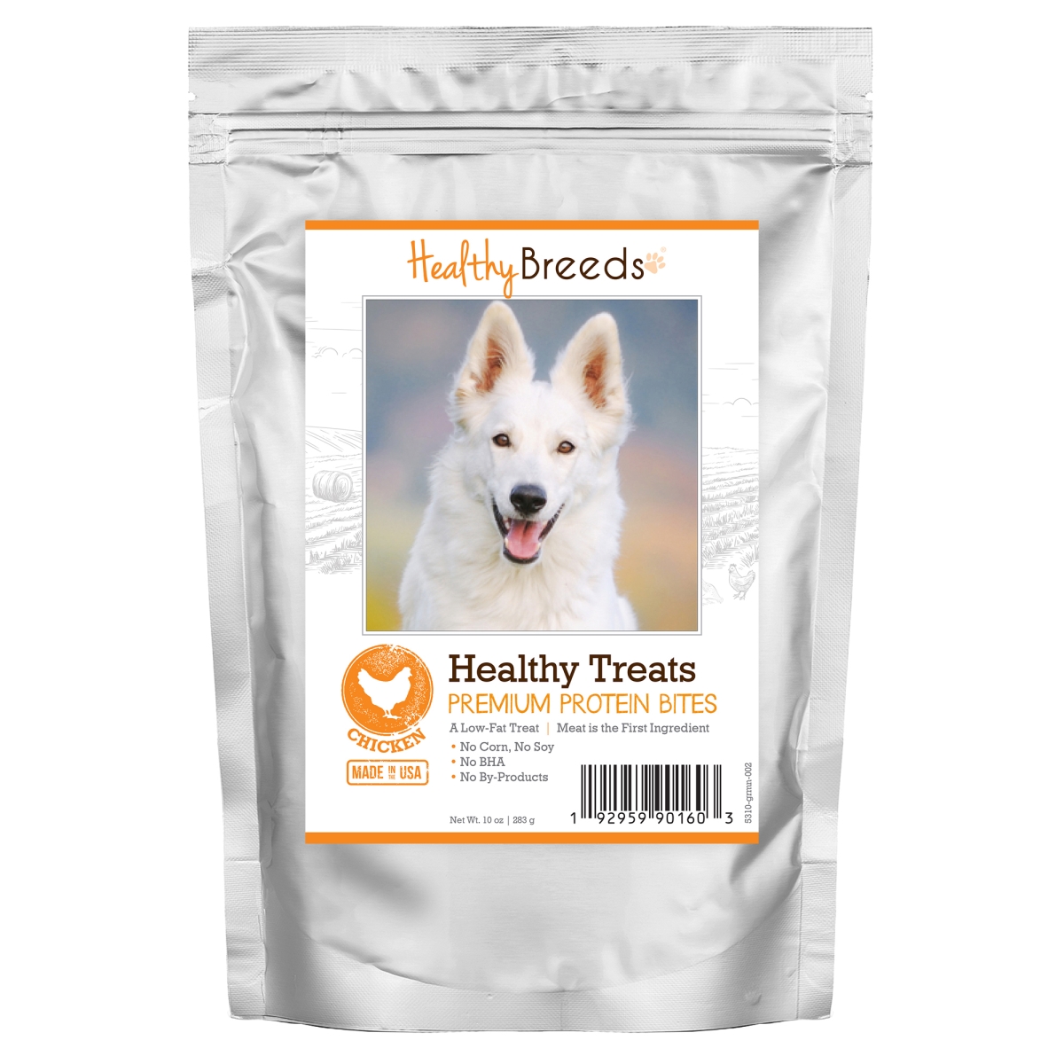 Picture of Healthy Breeds 192959901603 German Shepherd Healthy Treats Premium Protein Bites Chicken Dog Treats&#44; 10 oz