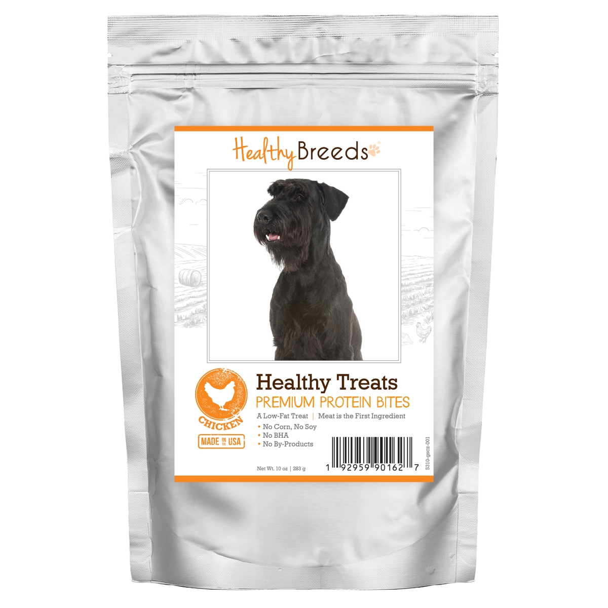 Picture of Healthy Breeds 192959901627 Giant Schnauzer Healthy Treats Premium Protein Bites Chicken Dog Treats&#44; 10 oz