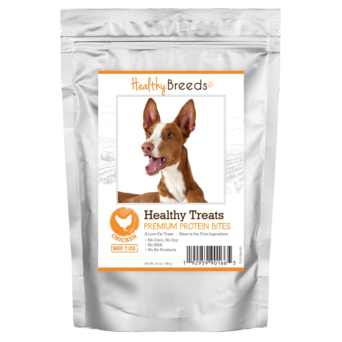 Picture of Healthy Breeds 192959901665 Ibizan Hound Healthy Treats Premium Protein Bites Chicken Dog Treats&#44; 10 oz